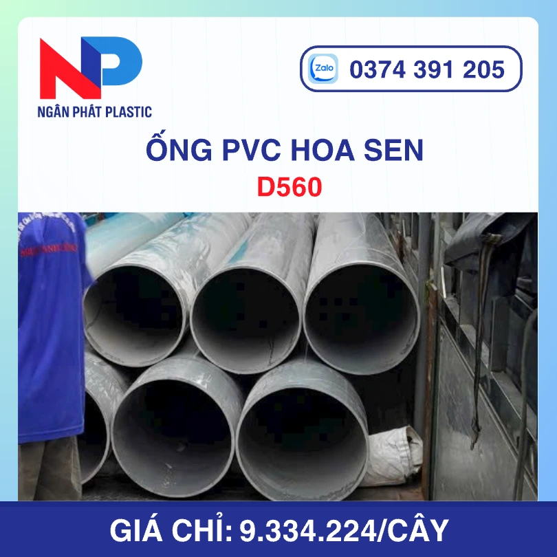 Ống Nhựa PVC D560 Hoa Sen
